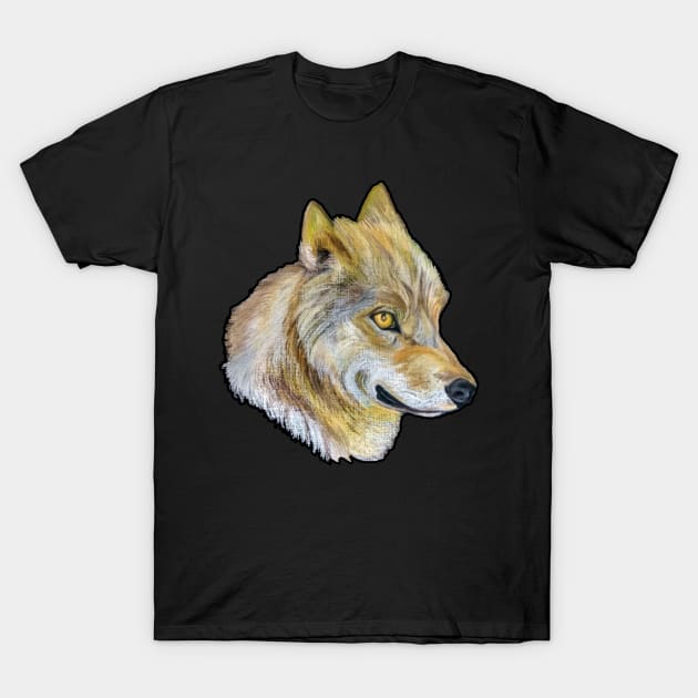 Mongolian Wolf T-Shirt by mariasibireva